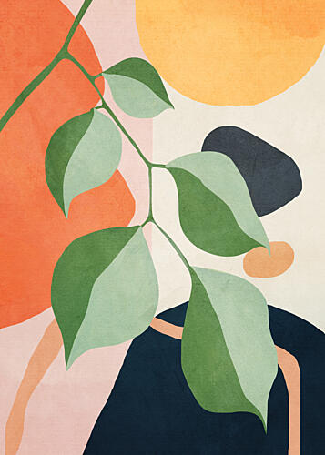 Leafy Abstraction Art Print by City Art