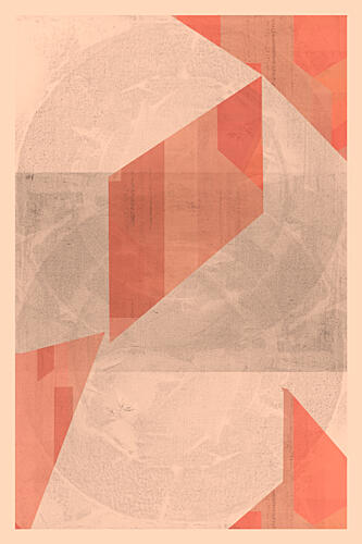 Soft Geometric Layers Art Print by Cartissi