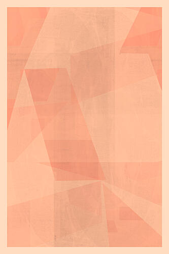 Soft Peach Geometry Art Print by Cartissi