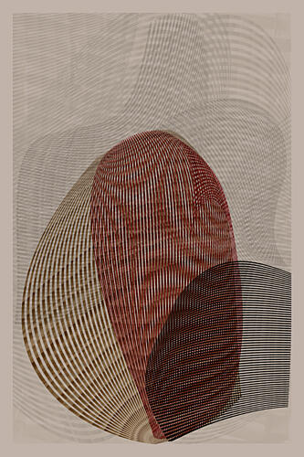 Flowing Abstract Shapes Art Print by Cartissi