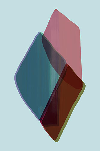 Colorful Abstract Overlap Art Print by Cartissi