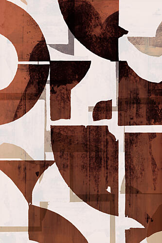 Earthy Geometric Forms Art Print by Cartissi