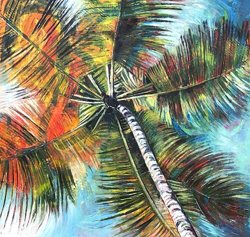 Vibrant Palm Canopy Art Print