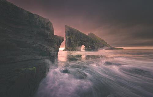 Twilight Sea Arch Art Print