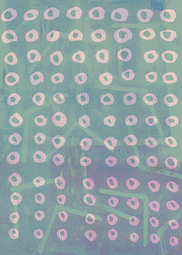 Soft Circuit Pattern Art Print
