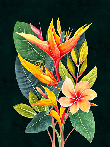 Vibrant Tropical Bloom Art Print