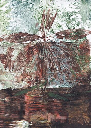Earthy Water Reflection Art Print