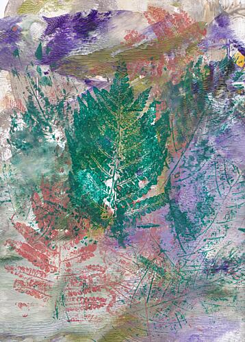 Vibrant Fern Impressions Art Print