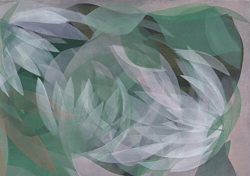 Gentle Green Forms Art Print