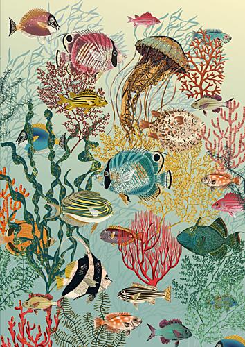 Vibrant Coral Reef Life Art Print