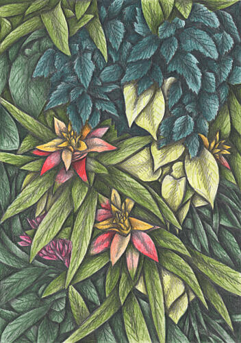 Vibrant Tropical Foliage Art Print