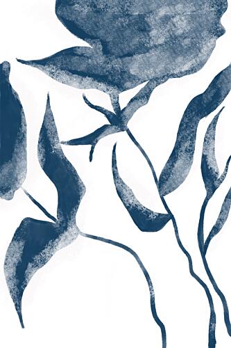 Blue Flowers Art Print by The Miuus Studio