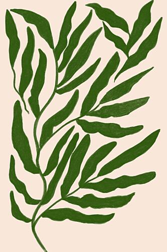 Modern Leaves Art Print