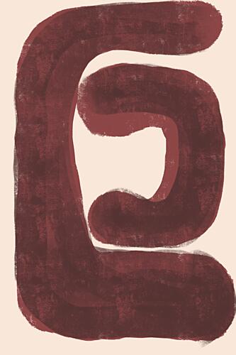 Abstract Shape No.4 Art Print by The Miuus Studio