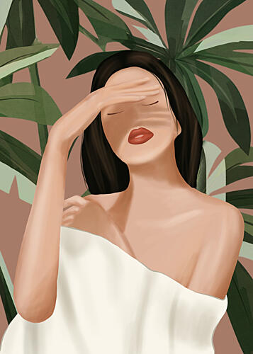 Tropical Womans Serenity Art Print