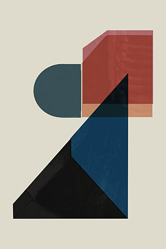 Balanced Geometric Forms Art Print by Cartissi