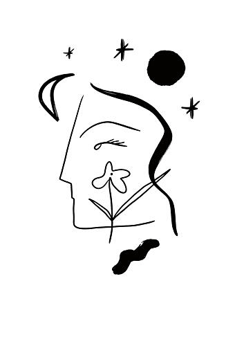 Maidenmidnightwhitebackground Art Print
