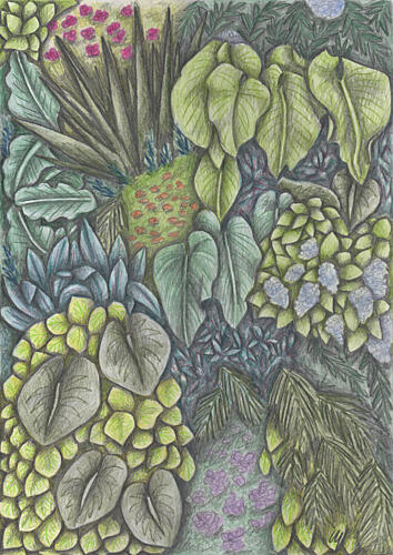 Lush Tropical Garden Art Print