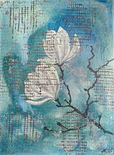 Abstract Magnolia Bloom Art Print
