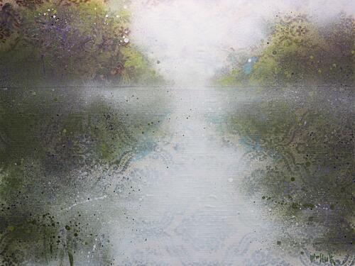 Misty Patterned Landscape Art Print