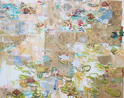 Floating Floral Garden Art Print