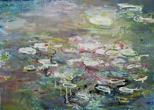 Floating Water Lilies Art Print