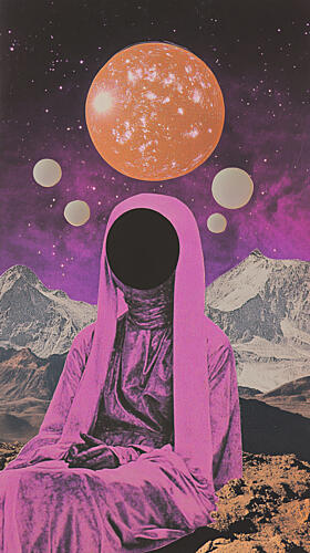 Cosmic Desert Meditation Art Print by Samantha Hearn