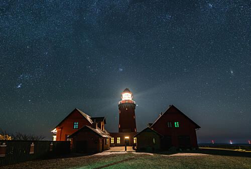 Starry Night Lighthouse Art Print