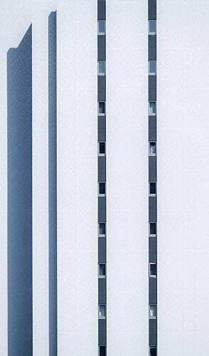 Minimalist Building Lines Art Print by Aya Suto