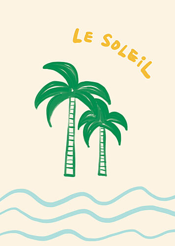 le Soleil Palm Beach Art Print