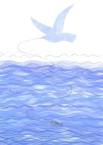 Above the Ocean Waves Art Print by Isabelle Brent