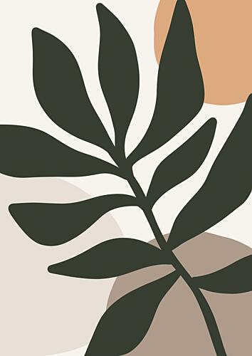 Boho Botanical Leaf Art Print