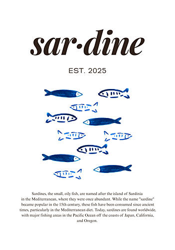 Sardine Sketches Art Print