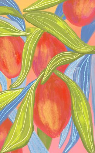 Vibrant Tropical Fruit Art Print