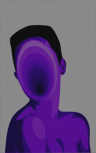 Abstract Purple Void Art Print by Umuuntu