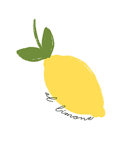 Italian Lemon Illustration Art Print by Giovanna Juliao