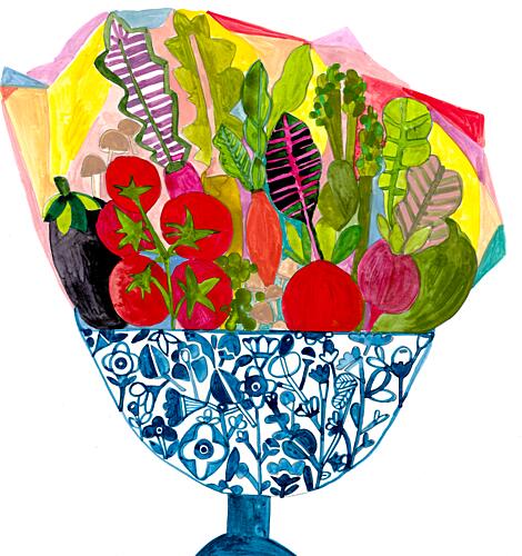 Vase of Veg Art Print