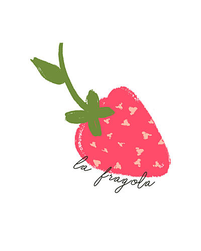 Sweet Red Strawberry Art Print by Giovanna Juliao