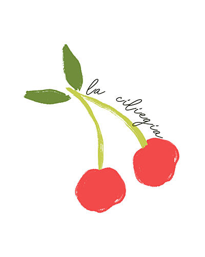 la Ciliegia Cherries Art Print by Giovanna Juliao