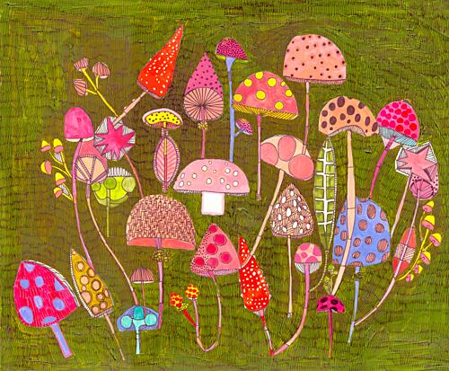 Toads Tools Art Print