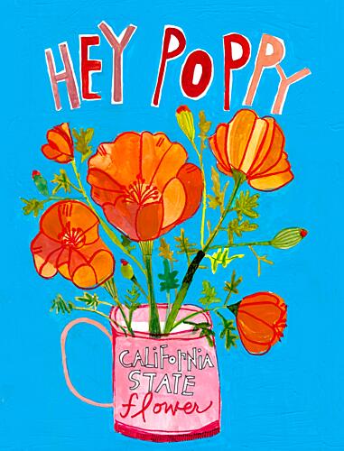 Hey Poppy Art Print