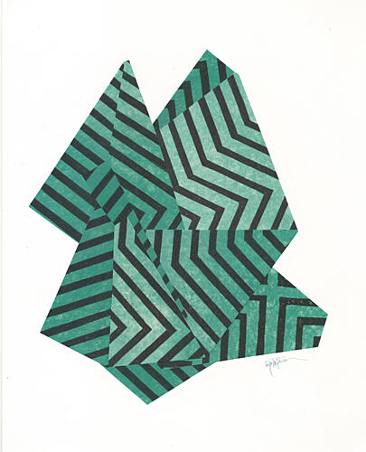 Optical Green Geometry Geometric Print