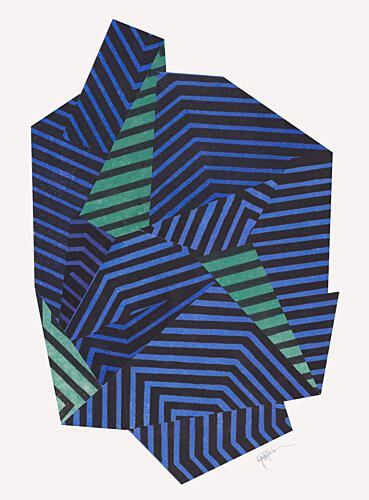 Bold Geometric Stripes Art Print by Paulina Varregn