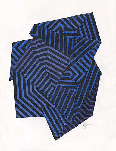Folding Geometric Stripes Geometric Print