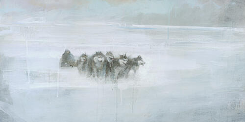 Arctic Wolf Pack Art Print