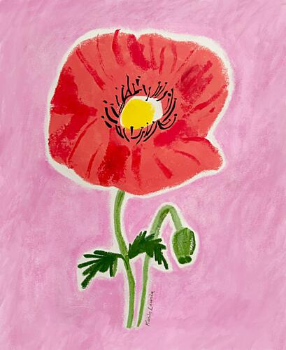 Red Poppy Bloom Art Print
