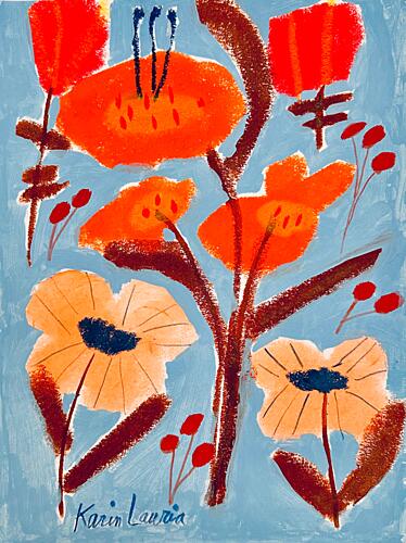 Vibrant Floral Abstract Art Print