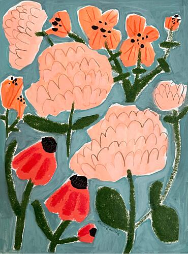 Colorful Abstract Garden Art Print