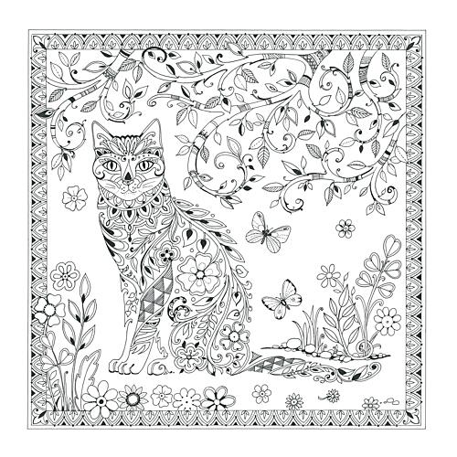 Cat and Butterflies Art Print