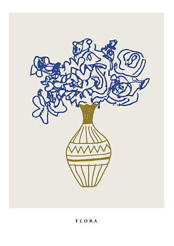 Floralineno01 Art Print